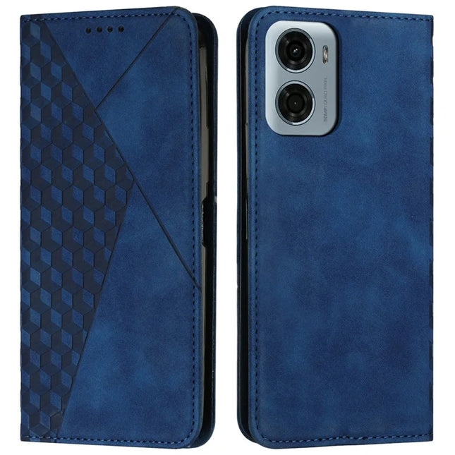 For Motorola Moto G05 4G Phone Cover Imprinted PU Leather Wallet Stand Case - Sapphire