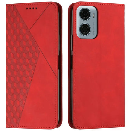 For Motorola Moto G05 4G Phone Cover Imprinted PU Leather Wallet Stand Case - Red