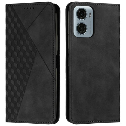For Motorola Moto G05 4G Phone Cover Imprinted PU Leather Wallet Stand Case - Black