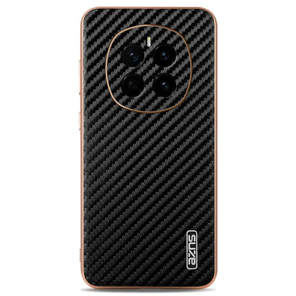 AZNS For Honor Magic7 5G Case Electroplating Carbon Fiber Texture PU + TPU Phone Cover