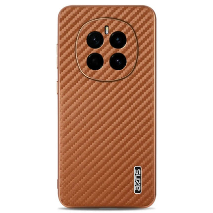 AZNS For Honor Magic7 5G Case Electroplating Carbon Fiber Texture PU + TPU Phone Cover