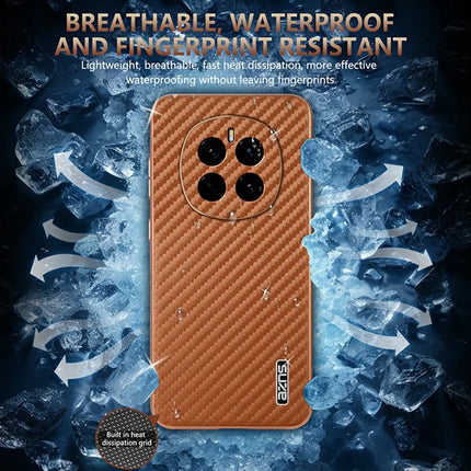 AZNS For Honor Magic7 5G Case Electroplating Carbon Fiber Texture PU + TPU Phone Cover