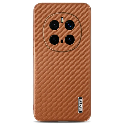AZNS For Honor Magic7 Pro 5G Case Electroplating Carbon Fiber Texture PU + TPU Phone Cover