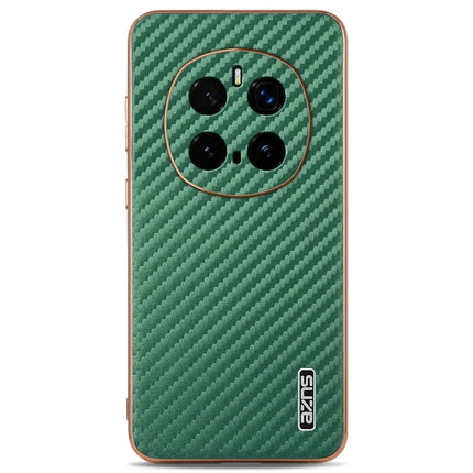 AZNS For Honor Magic7 Pro 5G Case Electroplating Carbon Fiber Texture PU + TPU Phone Cover