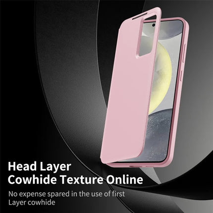 For Samsung Galaxy S23+ Case Leather Phone Cover with View Window Card Slot