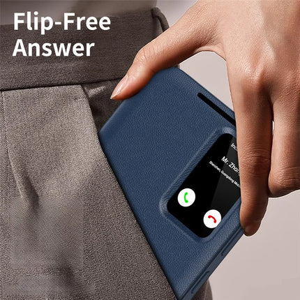 For Samsung Galaxy S22 Ultra 5G Case Leather Phone Cover with View Window Card Slot