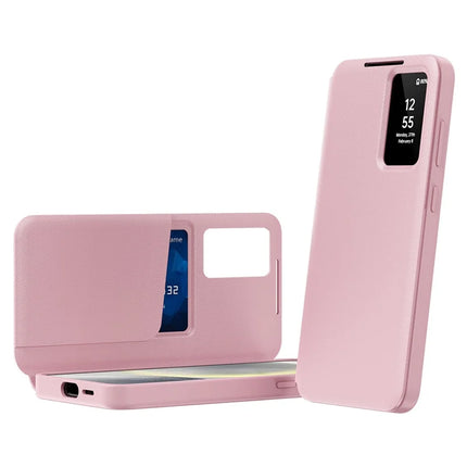 For Samsung Galaxy S22 Ultra 5G Smart View Flip Case Card Holder Wallet Cover