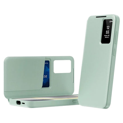 For Samsung Galaxy S22 Ultra 5G Smart View Flip Case Card Holder Wallet Cover