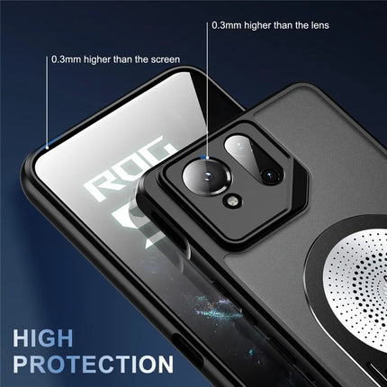 For Asus ROG Phone 9 5G / 9 Pro 5G Case Kickstand Silicone + PC Phone Cover Graphene Heat Dissipation