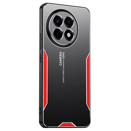 For OnePlus Ace 5 5G  /  Ace 5 Pro 5G Phone Case Aluminium Alloy TPU PC Back Cover - Red
