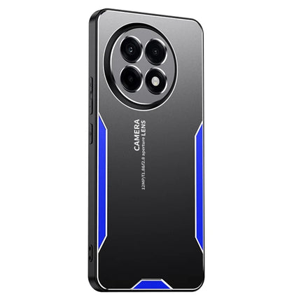 For OnePlus Ace 5 5G  /  Ace 5 Pro 5G Phone Case Aluminium Alloy TPU PC Back Cover - Blue