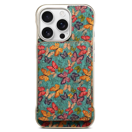 For iPhone 16 Pro Magnetic Case Compatible with MagSafe Pattern Print PU + PC Phone Cover with Card Holder