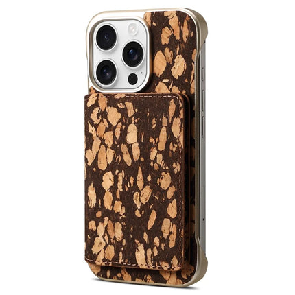 For iPhone 16 Pro Magnetic Case Compatible with MagSafe Pattern Print PU + PC Phone Cover with Card Holder