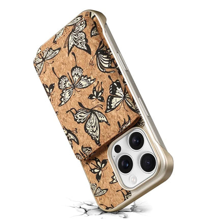 For iPhone 16 Pro Magnetic Case Compatible with MagSafe Pattern Print PU + PC Phone Cover with Card Holder
