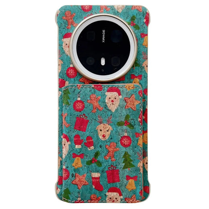 For Huawei Mate 70 Pro  /  70 Pro+ Case Compatible with MagSafe Pattern Print PU + PC Phone Cover with Card Holder - Green