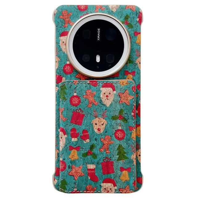 For Huawei Mate 70 Pro  /  70 Pro+ Case Compatible with MagSafe Pattern Print PU + PC Phone Cover with Card Holder - Green