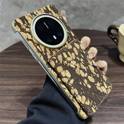 For Huawei Mate 70 Pro  /  70 Pro+ Case Compatible with MagSafe Pattern Print PU + PC Phone Cover with Card Holder - Black