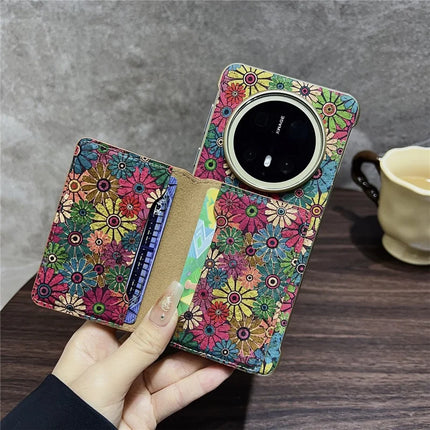 For Huawei Mate 70 Pro  /  70 Pro+ Case Compatible with MagSafe Pattern Print PU + PC Phone Cover with Card Holder