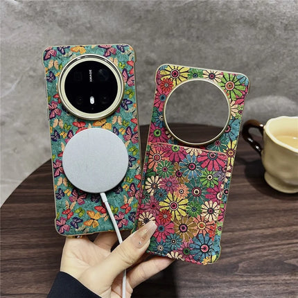 For Huawei Mate 70 Pro  /  70 Pro+ Case Compatible with MagSafe Pattern Print PU + PC Phone Cover with Card Holder