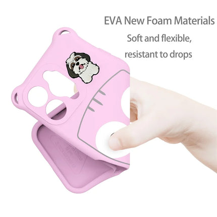 For iPhone 16 Pro Max Case Cartoon Dog EVA Anti Drop Phone Cover with Camera Lens Cover