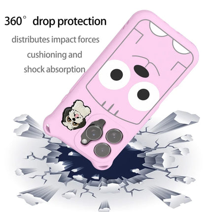 For iPhone 16 Pro Max Case Cartoon Dog EVA Anti Drop Phone Cover with Camera Lens Cover