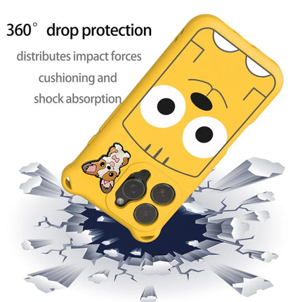 For iPhone 16 Pro Max Case Cartoon Dog EVA Anti Drop Phone Cover with Camera Lens Cover