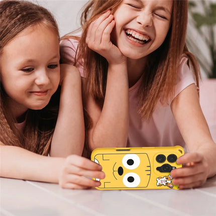 For iPhone 16 Pro Max Case Cartoon Dog EVA Anti Drop Phone Cover with Camera Lens Cover