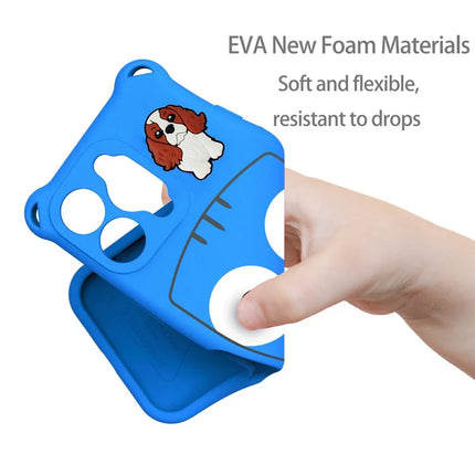 For iPhone 16 Pro Max Case Cartoon Dog EVA Anti Drop Phone Cover with Camera Lens Cover