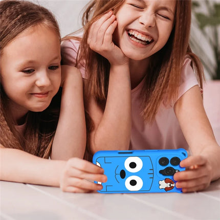 For iPhone 16 Pro Max Case Cartoon Dog EVA Anti Drop Phone Cover with Camera Lens Cover