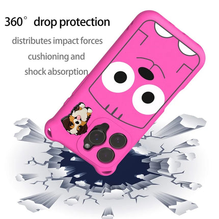 For iPhone 16 Pro Max Case Cartoon Dog EVA Anti Drop Phone Cover with Camera Lens Cover