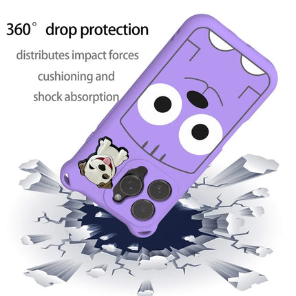 For iPhone 16 Pro Max Case Cartoon Dog EVA Anti Drop Phone Cover with Camera Lens Cover