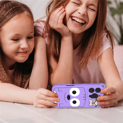 For iPhone 16 Pro Max Case Cartoon Dog EVA Anti Drop Phone Cover with Camera Lens Cover
