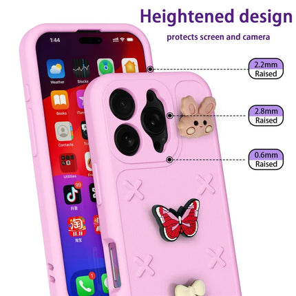 For iPhone 16 Pro Max Case Butterfly Floral Series 3D Pattern EVA Anti Drop Phone Cover
