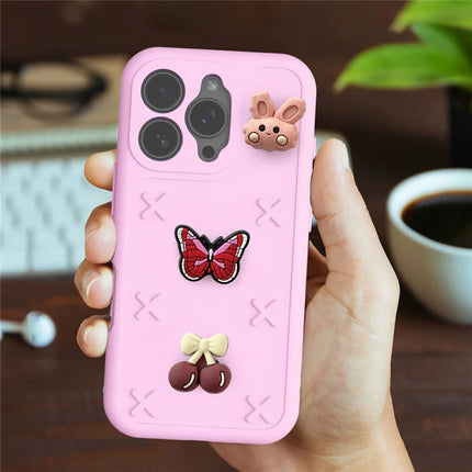 For iPhone 16 Pro Max Case Butterfly Floral Series 3D Pattern EVA Anti Drop Phone Cover