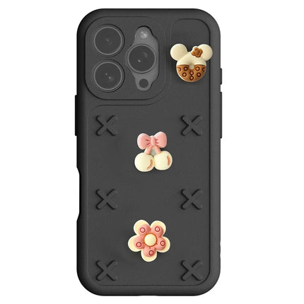 For iPhone 16 Pro Max Case Butterfly Floral Series 3D Pattern EVA Anti Drop Phone Cover