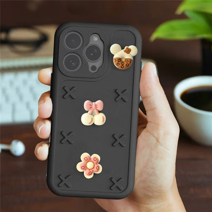 For iPhone 16 Pro Max Case Butterfly Floral Series 3D Pattern EVA Anti Drop Phone Cover