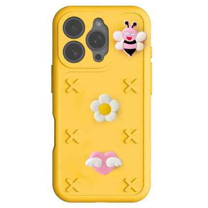 For iPhone 16 Pro Max Case Butterfly Floral Series 3D Pattern EVA Anti Drop Phone Cover