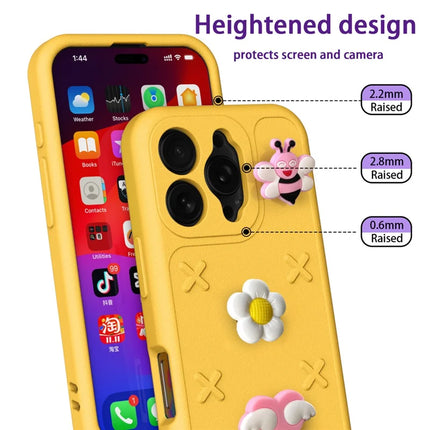 For iPhone 16 Pro Max Case Butterfly Floral Series 3D Pattern EVA Anti Drop Phone Cover