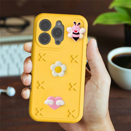 For iPhone 16 Pro Max Case Butterfly Floral Series 3D Pattern EVA Anti Drop Phone Cover