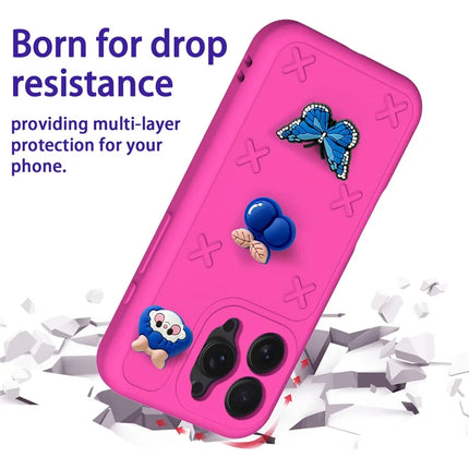 For iPhone 16 Pro Max Case Butterfly Floral Series 3D Pattern EVA Anti Drop Phone Cover