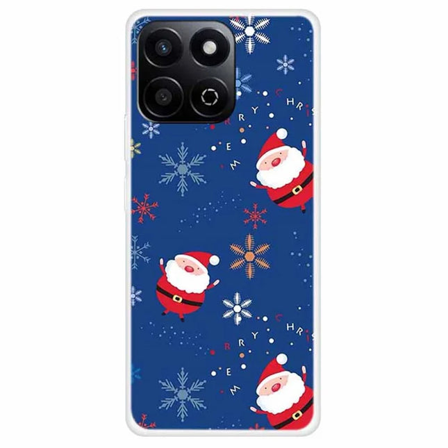TPU Phone Case For Honor Play 60 Plus 5G / 200 Smart 5G / Play 9T / X7c 4G Festive Christmas Pattern Protective Cover - Swing
