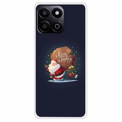 TPU Phone Case For Honor Play 60 Plus 5G / 200 Smart 5G / Play 9T / X7c 4G Festive Christmas Pattern Protective Cover - Gift