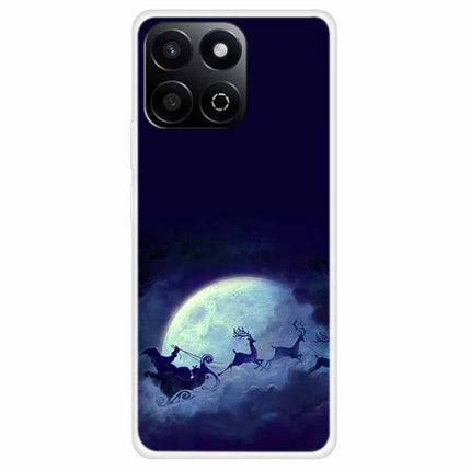 TPU Phone Case For Honor Play 60 Plus 5G / 200 Smart 5G / Play 9T / X7c 4G Festive Christmas Pattern Protective Cover - Late Night