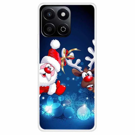 TPU Phone Case For Honor Play 60 Plus 5G / 200 Smart 5G / Play 9T / X7c 4G Festive Christmas Pattern Protective Cover - Christmas Deer