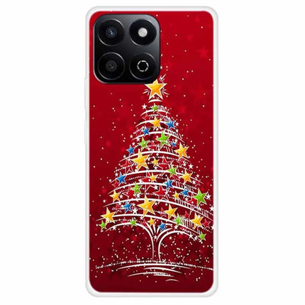 TPU Phone Case For Honor Play 60 Plus 5G / 200 Smart 5G / Play 9T / X7c 4G Festive Christmas Pattern Protective Cover - Star Christmas Tree