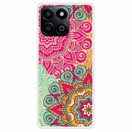 Phone Case For Honor Play 60 Plus 5G / 200 Smart 5G / Play 9T / X7c 4G TPU Pattern Printing Anti-Fall Cover - Flower Pattern