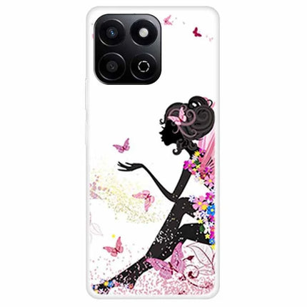 Phone Case For Honor Play 60 Plus 5G / 200 Smart 5G / Play 9T / X7c 4G TPU Pattern Printing Anti-Fall Cover - Girl