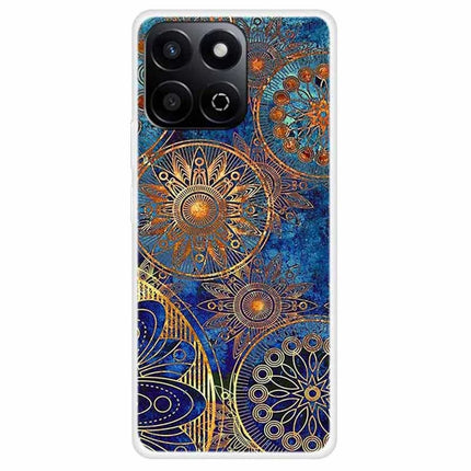 Phone Case For Honor Play 60 Plus 5G / 200 Smart 5G / Play 9T / X7c 4G TPU Pattern Printing Anti-Fall Cover - Golden Flower