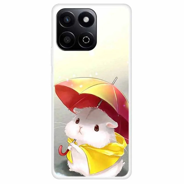 TPU Case for Honor X7c 4G / 200 Smart 5G / Play9T 5G / Play 60 Plus 5G Pattern Printing Anti-Drop Phone Back Cover - Umbrella Squirrel