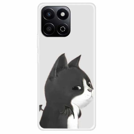 TPU Case for Honor X7c 4G / 200 Smart 5G / Play9T 5G / Play 60 Plus 5G Pattern Printing Anti-Drop Phone Back Cover - Cat